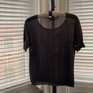 Vintage Theory short sleeve tissue thin delicate cotton sweater.